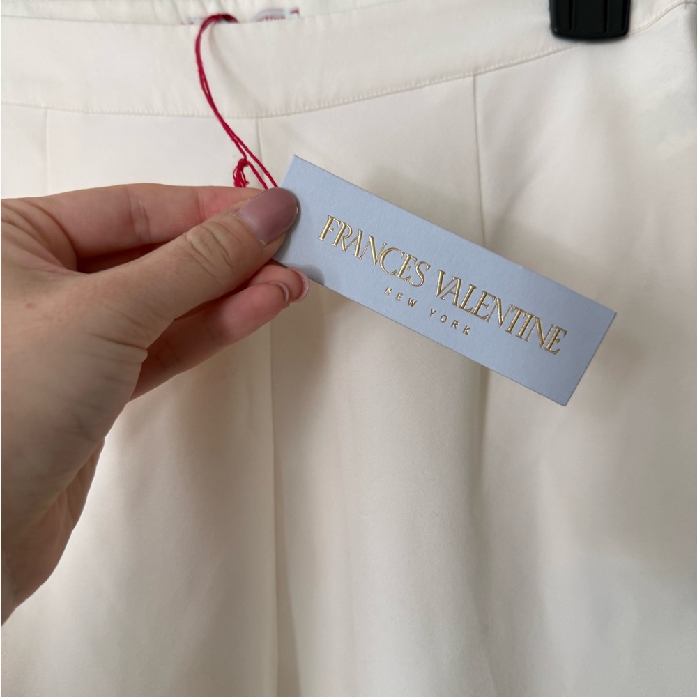 Frances Valentine Cream Cropped Straight Ankle Lucy Pants - Picture 5 of 7